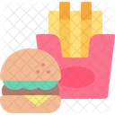 Fast Food Burger French Fries Icon