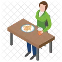 Fast Food Restaurant Drinks And Burger Unhealthy Food Icon