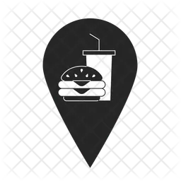 Fast food restaurant map pinpoint  Icon