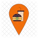 Fast Food Restaurant Map Pinpoint Fast Food Building Symbol