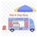 Fast Food Van Roadside Food Food Wagon Icon