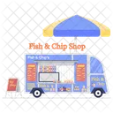 Fast Food Van Strassenrand Essen Imbisswagen Symbol