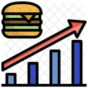 Wachstum im Fast-Food-Bereich  Symbol