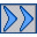 Fast Forward Arrow Pixel Art Icon
