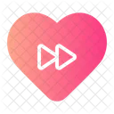 Fast Forward Multimedia Option Valentines Day Icon