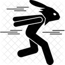 Fast Rabbit Head Man Icon