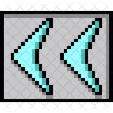 Fast Rewind Arrow Pixel Art Icon