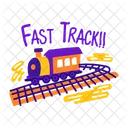 Fast Track Train Transportation Icon