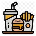 Fastfood Burger Frenchfires Icon