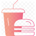 Fast Food Symbol Burger Getrank Symbol