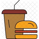 Fast Food Symbol Burger Getrank Symbol