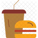 Fast Food Symbol Burger Getrank Symbol
