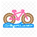 Fat Biking Winter Icon