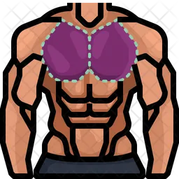 Sixpack abs Icon - Download in Colored Outline Style