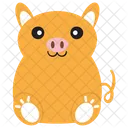 Fat Pig Pigs Piglet Icon