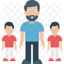 Father Toddlers Children Icon