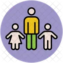 Father With Kids Icon