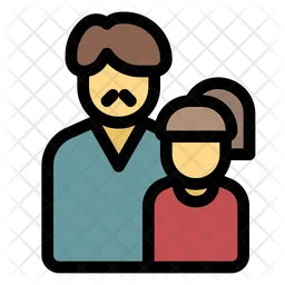 Father and daughter  Icon