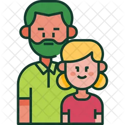 Father and kid  Icon