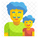 Father And Son Family Man Icon