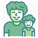 Father And Son Family Man Icon