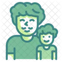 Father And Son Family Man Icon