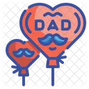 Father Day Balloon Balloon Heart Icon