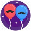 Balloons Father Day Balloons Moustache Balloons Icon