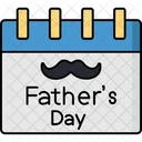 Father Day Calendar Date Reminder Father Day Banner Icon