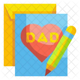 Father Day Card  Icon