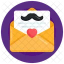 Letter Mail Father Day Invitation Icon