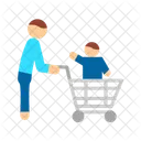 Father Son Shopping Ecommerce Shop Icon
