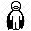 Father wearing a superhero cape  Icon