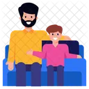 Father With Son Dad With Son Father Son Bonding Icon