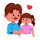 Fathers Day Father Love Father Daughter Icon