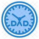 Fathers Day Clock Clock Family Time Icon