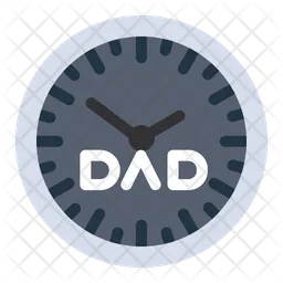 Fathers Day Clock  Icon