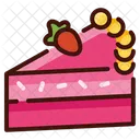 Fatia De Bolo Fatia Bolo De Aniversario Ícone