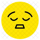 Fatigue Smiley Visage Icône