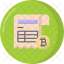 Fatura Criptografica Criptomoeda Moeda Digital Ícone
