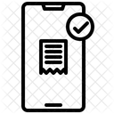 Fatura Verificada Verificada Smartphone Ícone