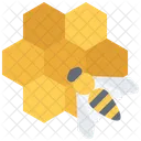 Favo De Mel Abelha Flor Apicultura Ícone