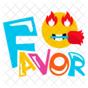 Fire Smiley Fire Emoji Favor Icon