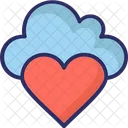 Cloud Computing Heart Online Love Icon