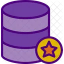 Favorite Database Like Server Database Star Icon