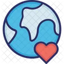 Earth Favorite Heart Icon
