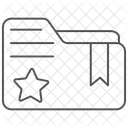 お気に入りフォルダの細線アイコン アイコン