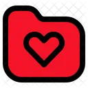 Favorite Folder Bookmark Folder Heart Icon Icon