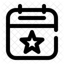 Favorite Star Calendar Icon