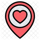 Favorite Location Love Heart Icon